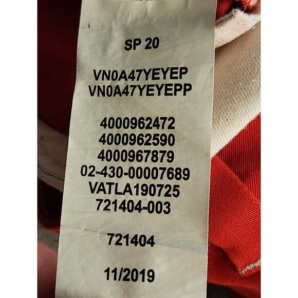 Vans Pro Cropped Pants Women's Sz 26" Grenadine Red Chino Skater - Picture 8 of 11